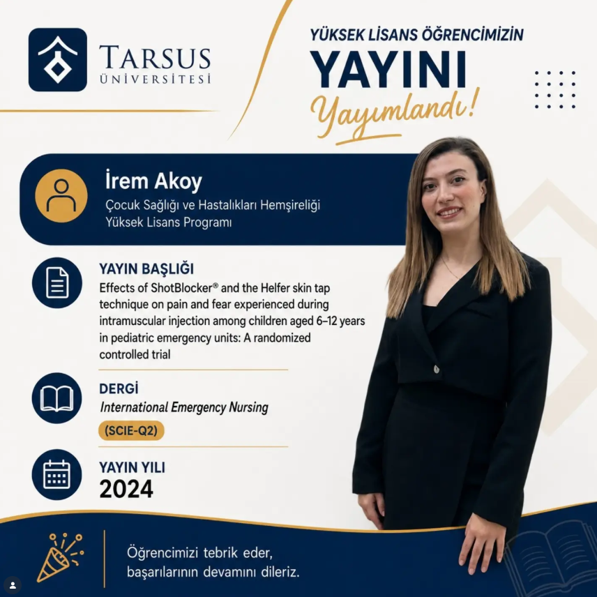 Tebrik - YL Öğrencimiz İrem AKOY